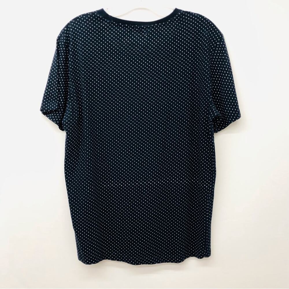 Men’s Denim & Flower Navy White Polka Dot Short Sleeve T Shirt - Picture 15 of 16